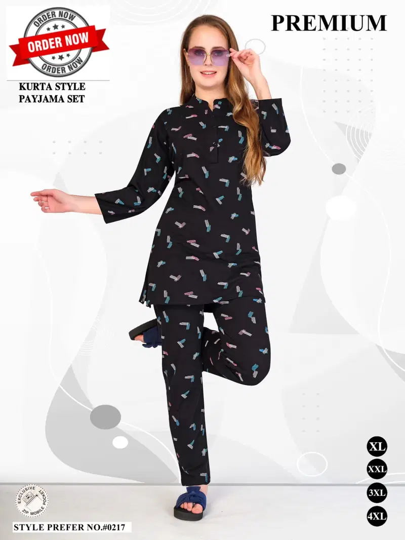 Vol AT 0217 Summer Special Hosiery Cotton Night Suit Wholesale Price In Surat
